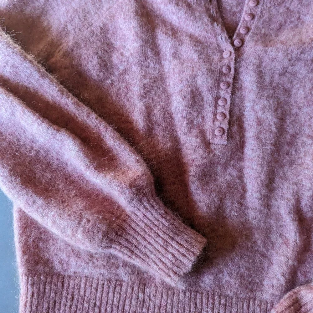 Sezane Pink Crew Neck Sweater - Picture 9 of 16